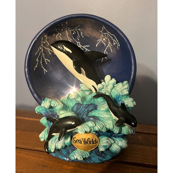 Y2K Sea World Orca Ceramic LightUp Musical Collectible Figurine Sealife WORKS‎ - Picture 10 of 13